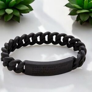 Marc by Marc Jacobs Black Silicone Chain Bracelet
